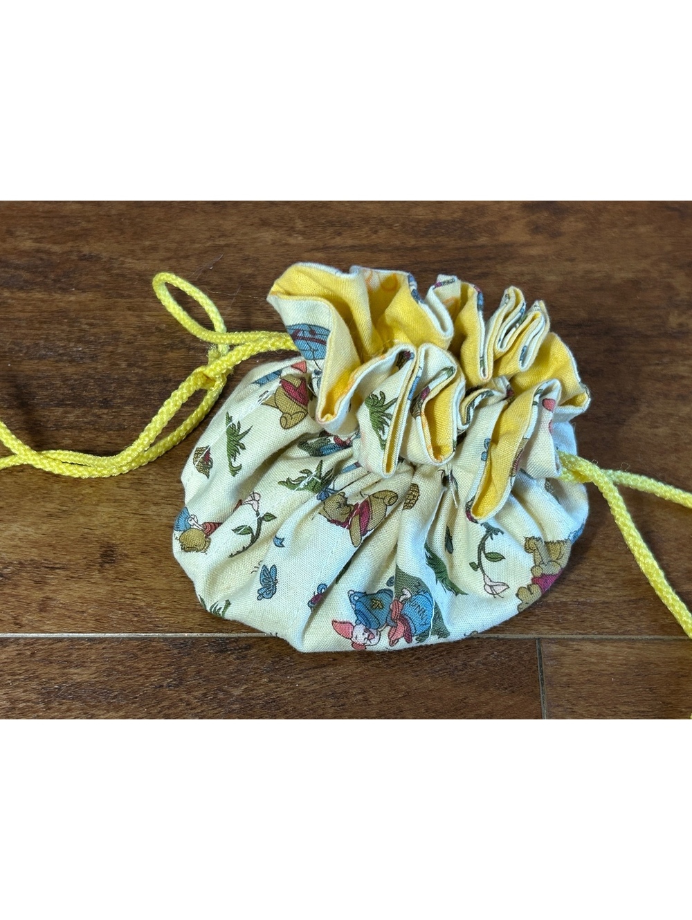 Winnie the Pooh Handmade Small Drawstring Jewelry Fabric Pouch